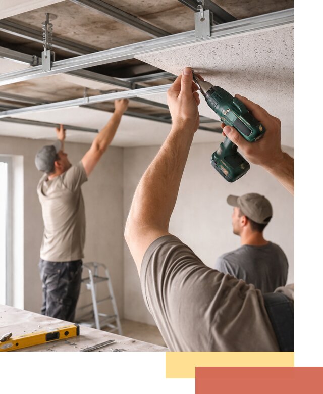 Монтаж акустического потолка в Твери под ключ