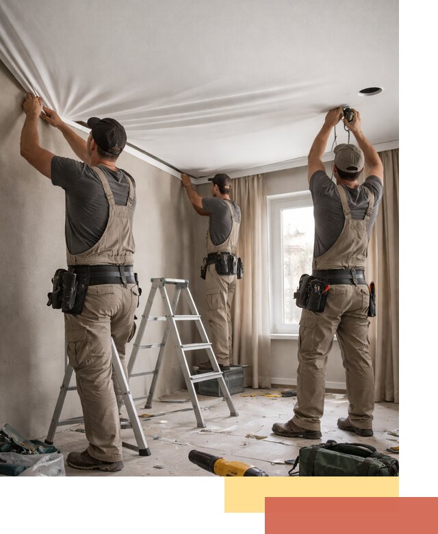 Монтаж матового натяжного потолка в Твери качественно и быстро