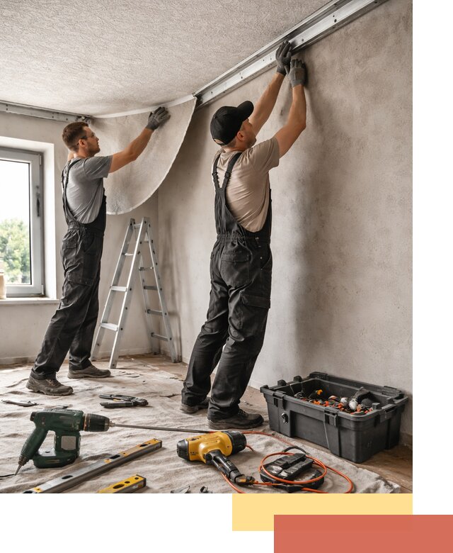 Монтаж фактурного натяжного потолка в Твери качественно и быстро