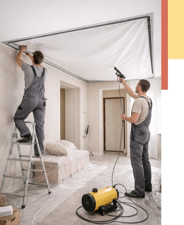 Монтаж натяжного потолка в прихожей в Твери от 2881 руб. под ключ | ОТДЕЛОЧНИК-Твр