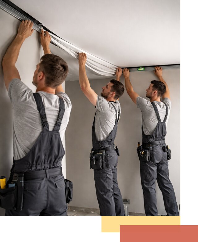 Теневые натяжные потолки в Твери: монтаж и отделка быстро и качественно