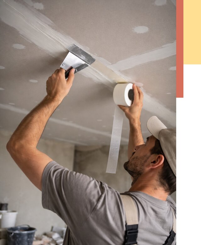 Обработка швов потолка ГКЛ в Твери от 8153 руб. под ключ | ОТДЕЛОЧНИК-Твр