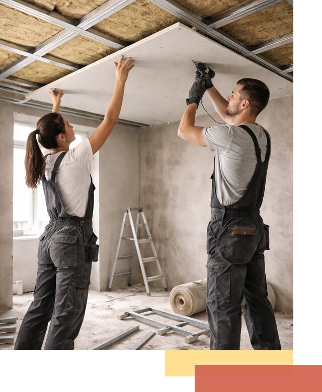 Звукоизоляция потолка из ГКЛ в Твери профессионально и надежно