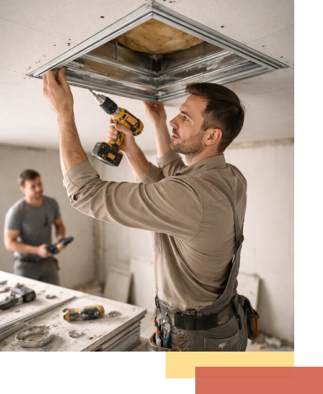 Монтаж люка в потолок из ГКЛ в Твери