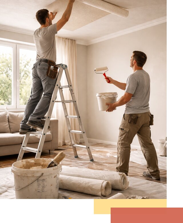 Поклейка обоев на потолок в Твери — качественно и быстро