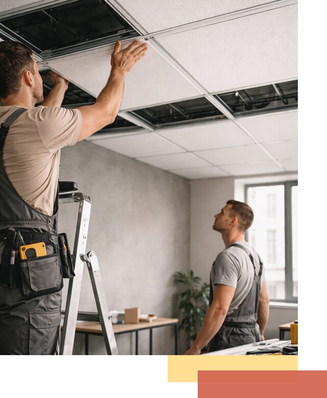 Монтаж потолочной плитки в Твери качественно и в срок