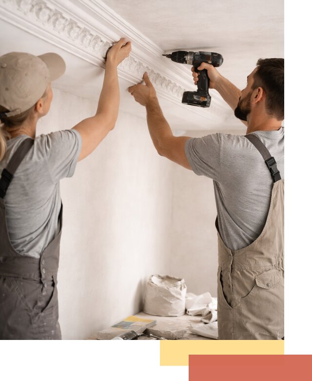 Профессиональный монтаж лепнины на потолок в Твери