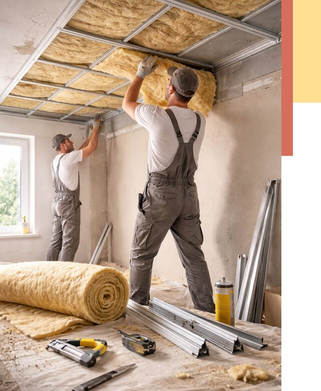 Утепление потолка в Твери от 7826 руб/м2 — недорого, быстро, под ключ | ОТДЕЛОЧНИК-Твр