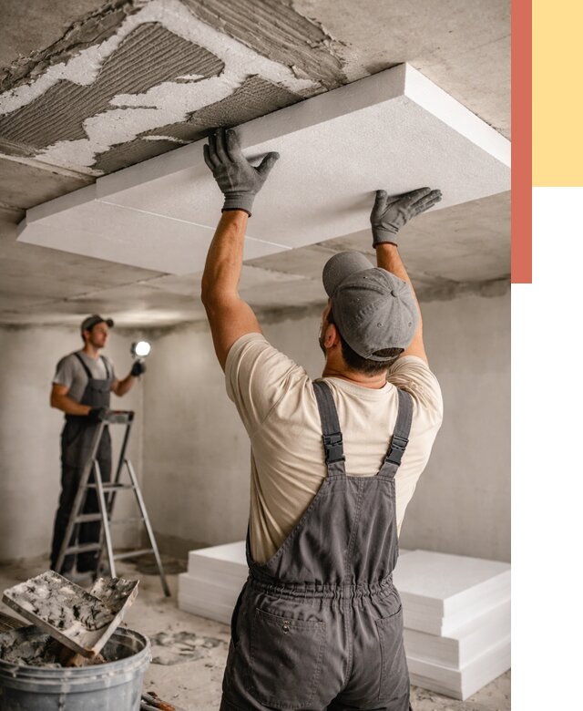 Утепление потолка пенопластом в Твери от 4892 руб/м2 — недорого и быстро | ОТДЕЛОЧНИК-Твр