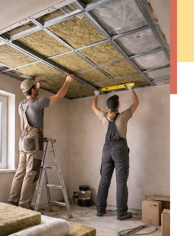 Шумоизоляция потолка в Твери от 1359 руб. под ключ — услуги ОТДЕЛОЧНИК-Твр